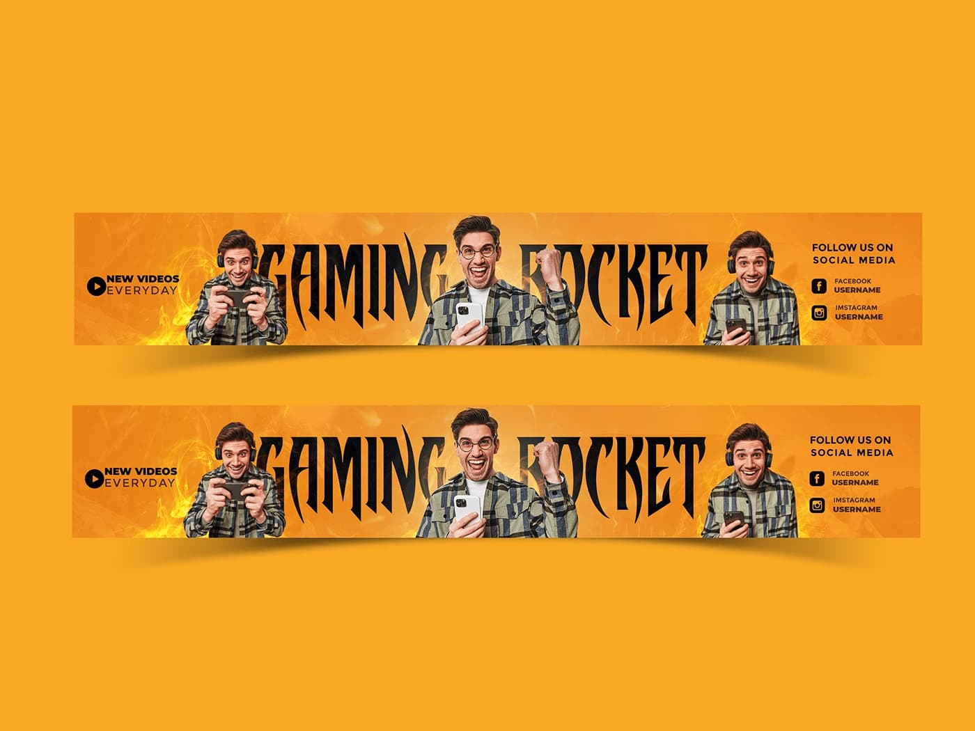 Gaming Channel YouTube Banner - YouTube design example